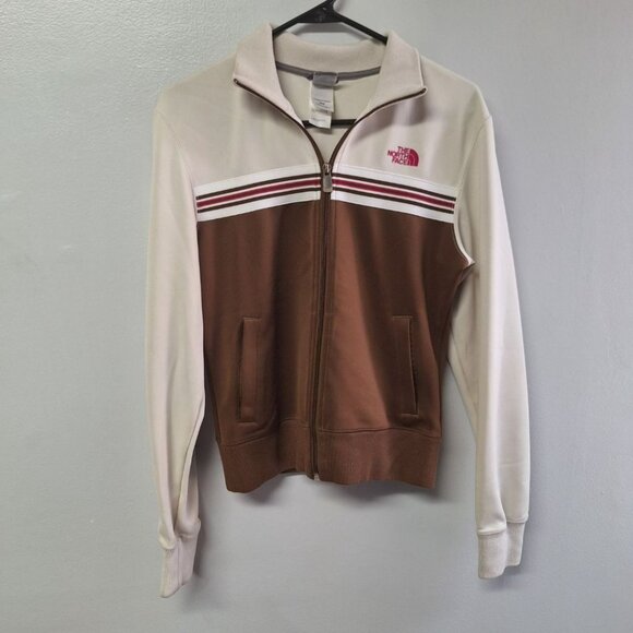 The North Face Full Zip Sweatshirt Brown Tan Womens XS Zip Pockets - Picture 15 of 15